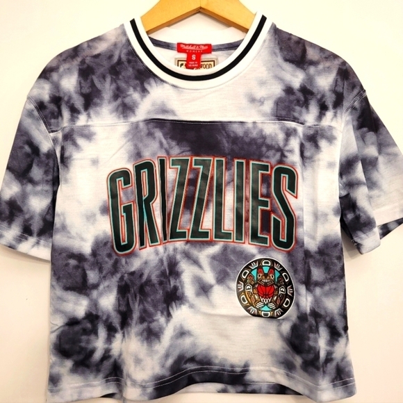 90's  Women's Tie-Dye Cropped T-Shirt - Vancouver Grizzlies (Small) - Picture 1 of 5